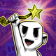 Nobody Saves The World's hero holds up a magic wand.
